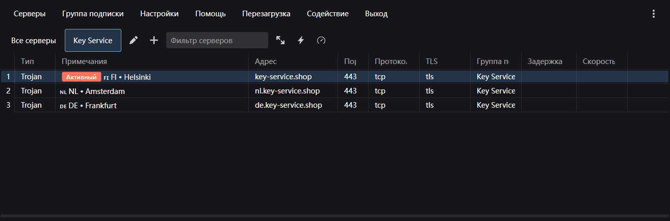 v2RayN — обновление подписки без прокси